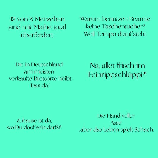 Untersetzer Bambus mit lustigen oder gemeinen Sprüchen