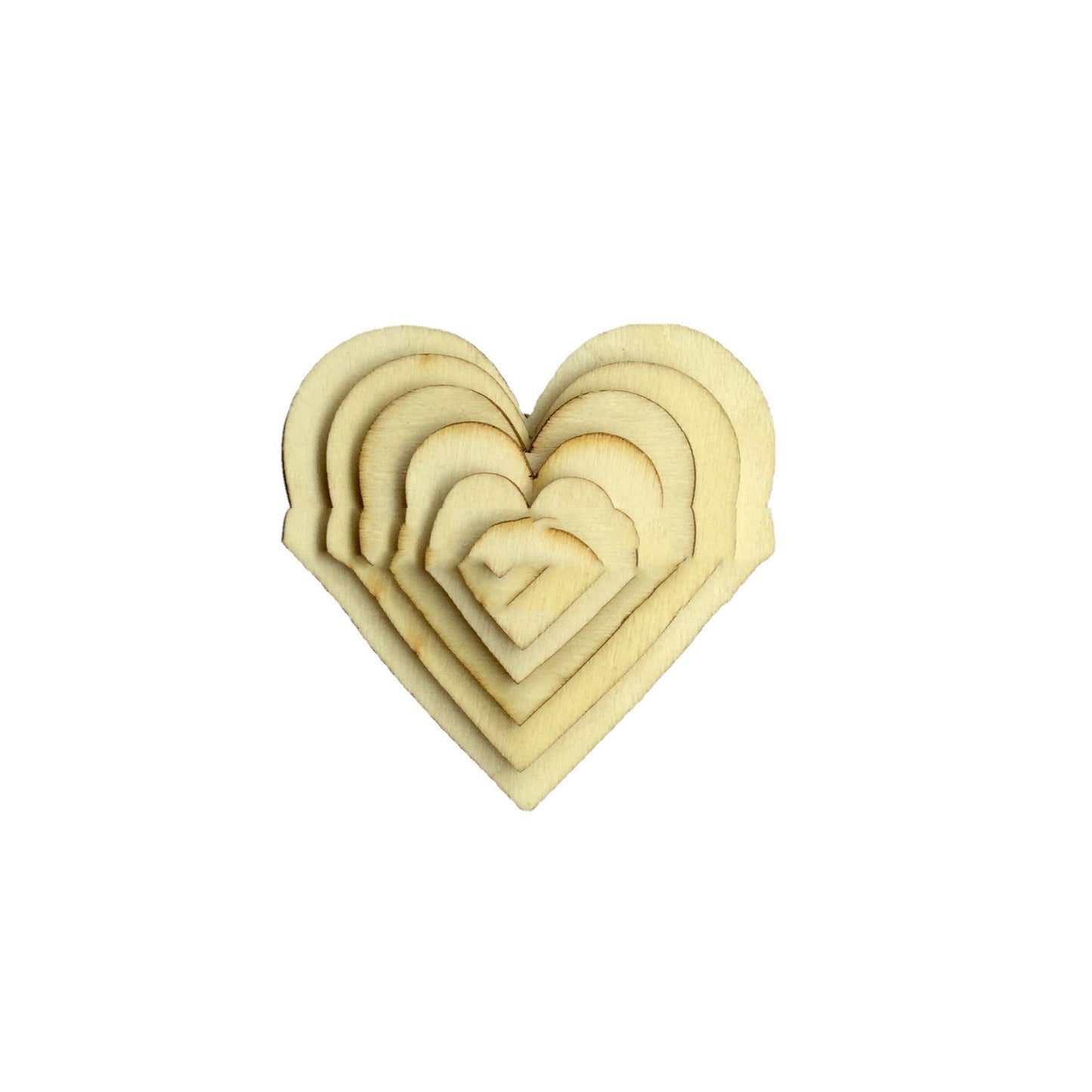 Tischdekoration: Holzherzen zum Basteln oder Dekorieren
