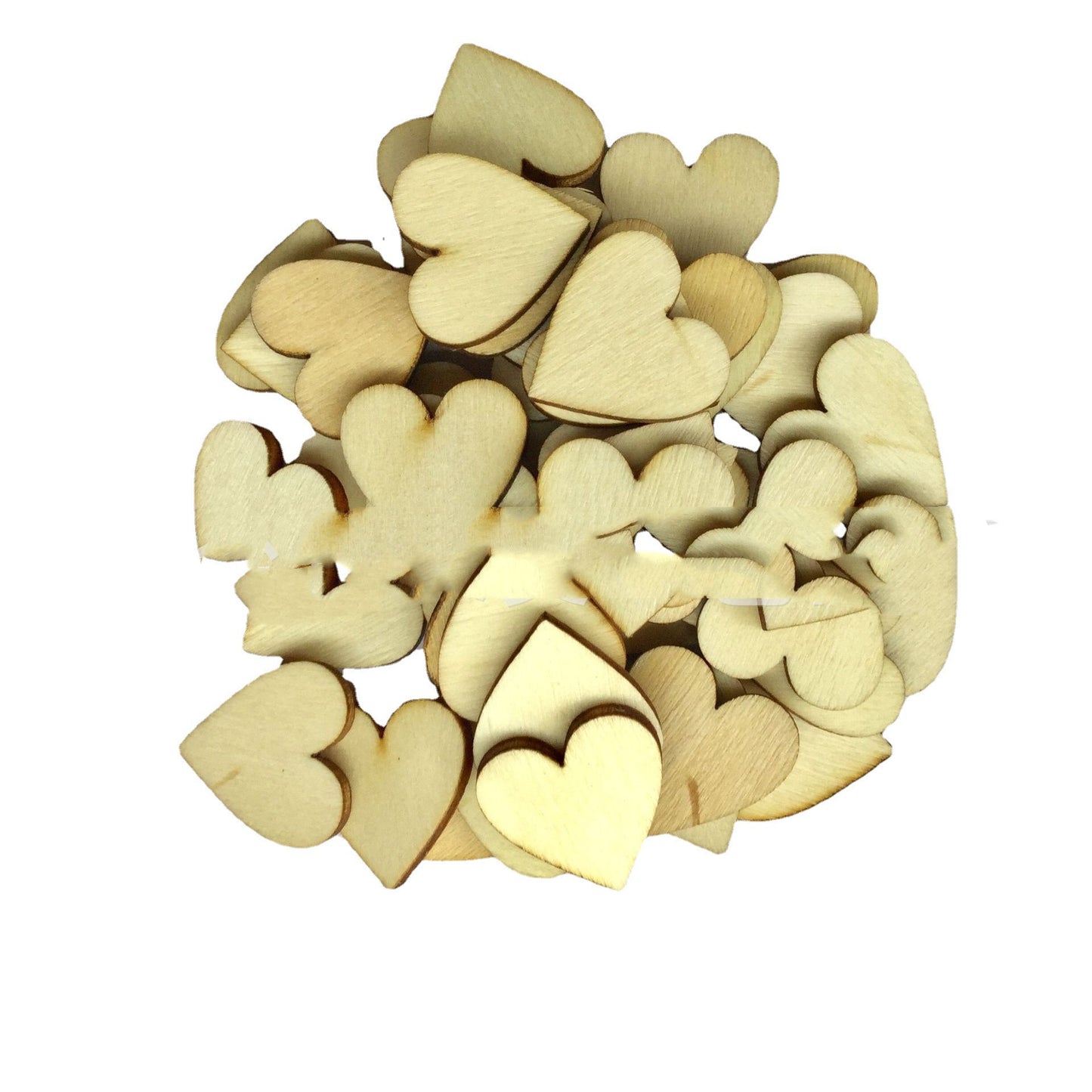 Tischdekoration: Holzherzen zum Basteln oder Dekorieren