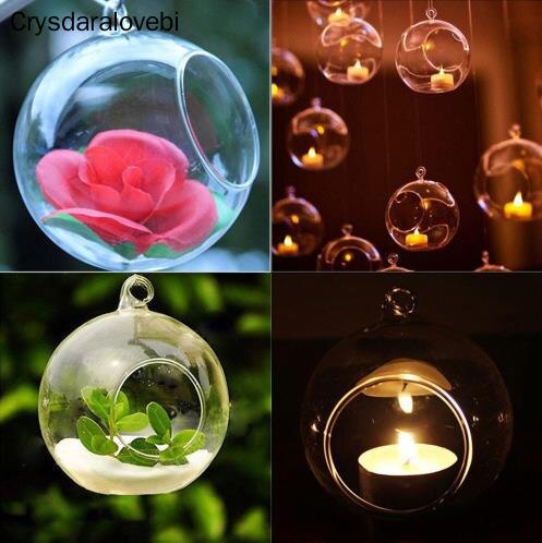 8 elegante Kerzenhalter aus Glas