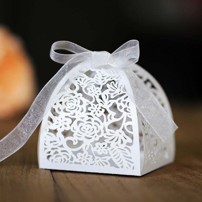 10 x Geschenkboxen " Blume" als Gastgeschenk