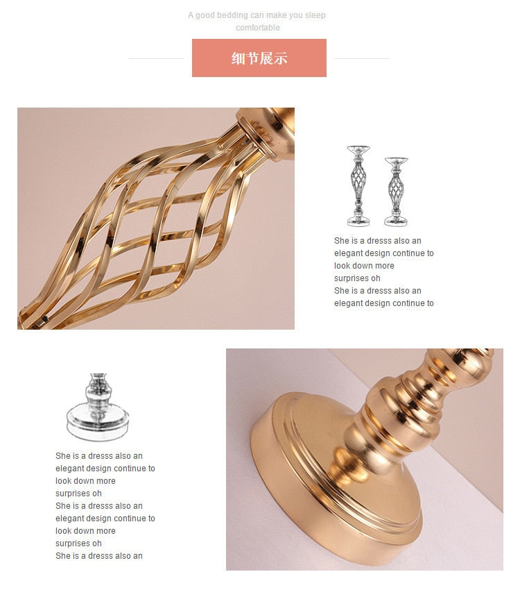 Blumenständer in Gold und Silber