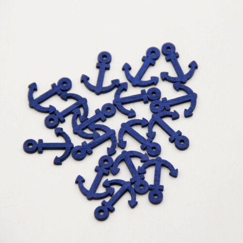 50 kleine Anker aus Holz