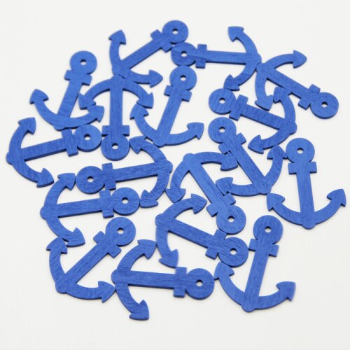 50 kleine Anker aus Holz