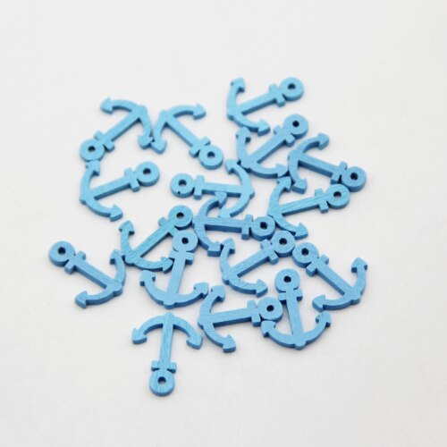 50 kleine Anker aus Holz