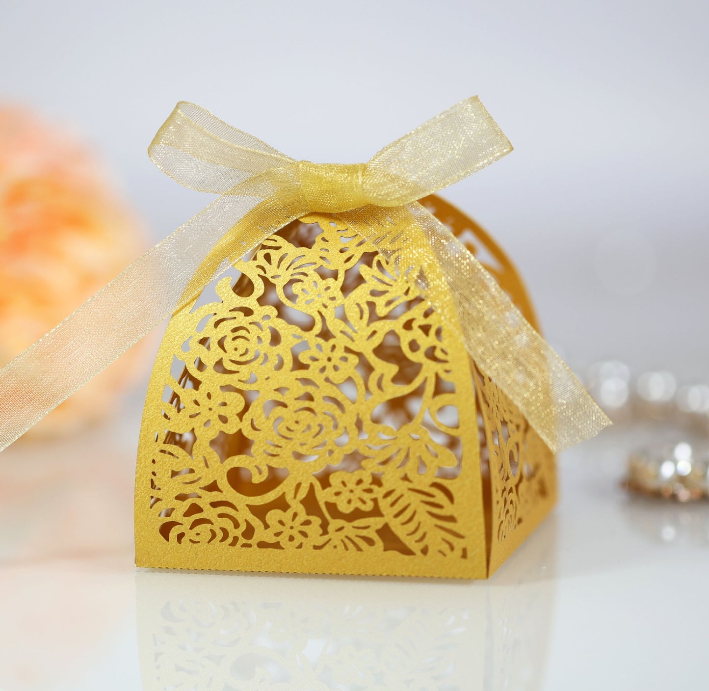 10 x Geschenkboxen " Blume" als Gastgeschenk